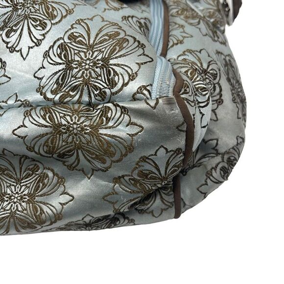 Petunia Pickle bottom embroidered Diaper bag larger BoxU Mint and brown - Picture 6 of 12